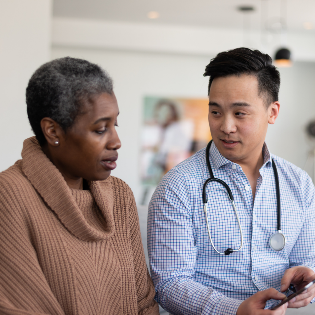 women meeting with doctor to discuss health and anti aging 