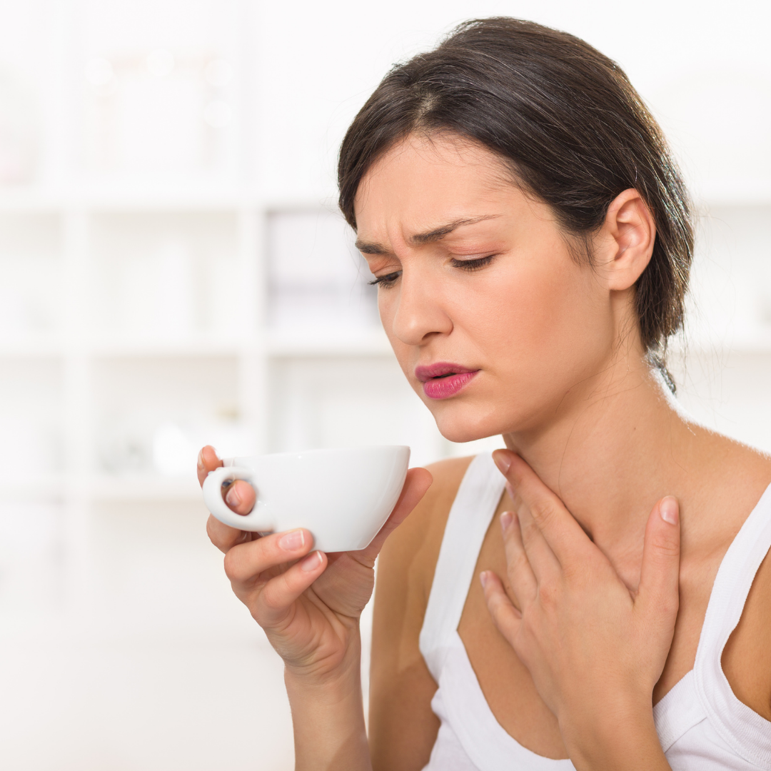 7 Home Remedies To Get Rid Of Sore Throat Fast   Woman With Sore Throat 